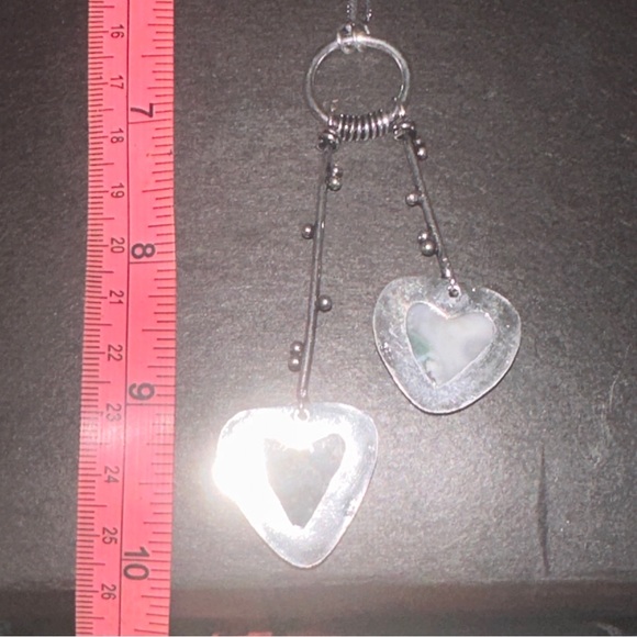 Modern Dendritic Opal Solar dangle multi-gem handmade statement Necklace - Picture 7 of 10